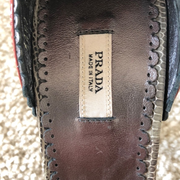 Prada leather heel with animal print - Picture 4 of 9